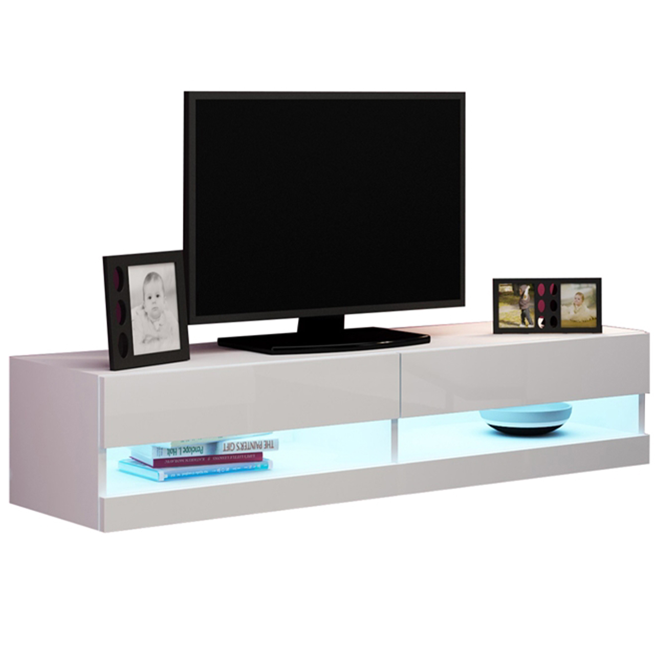 Mueble TV 140 VIGO NEW VG12A blanco / blanco brillo