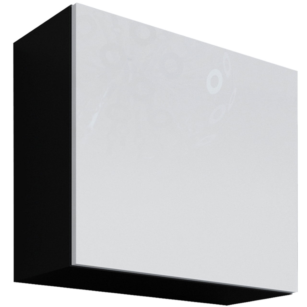 Armario de pared VIGO KWADRAT VG10C negro / blanco brillo