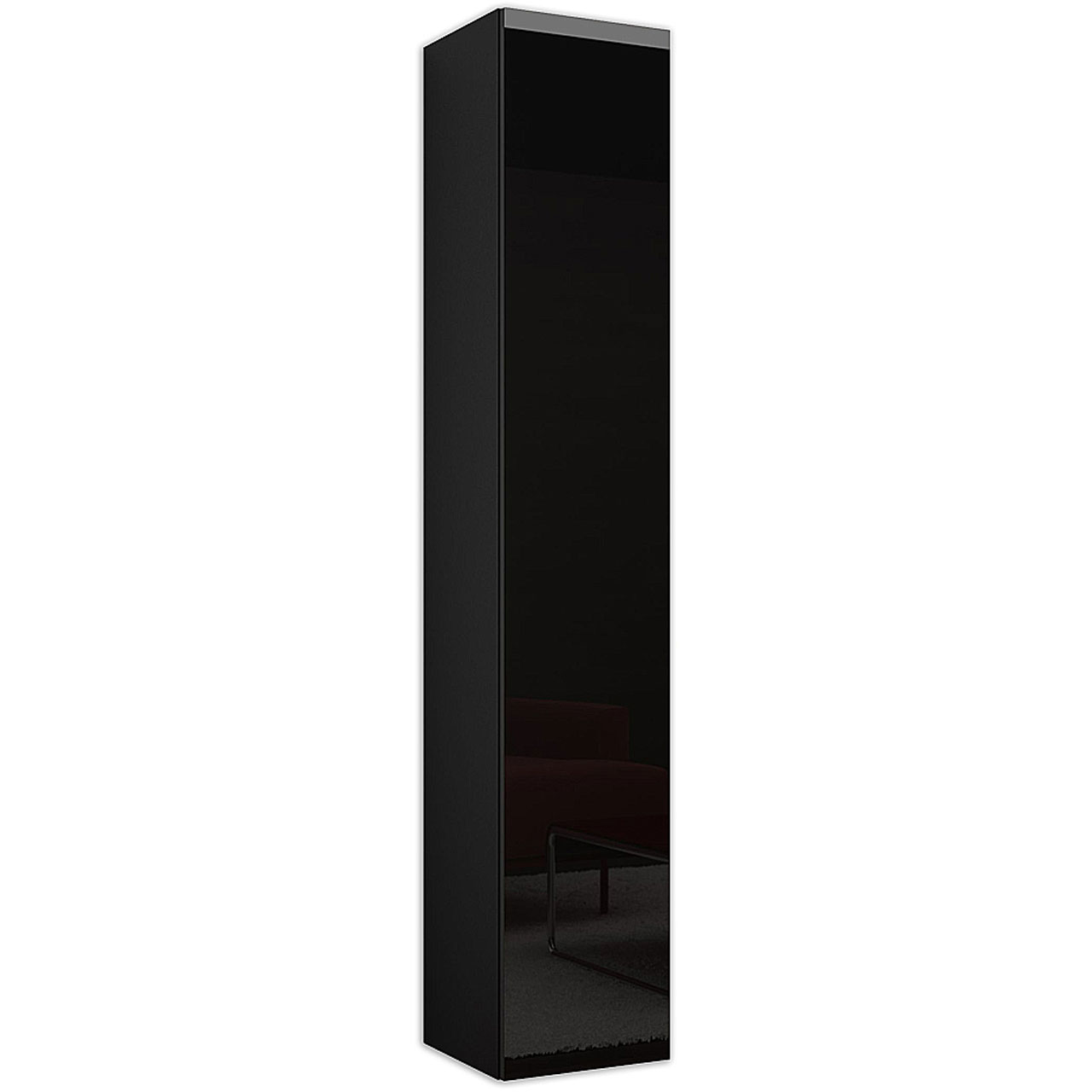Conjunto de muebles de entretenimiento VIGO 3D negro / negro brillo