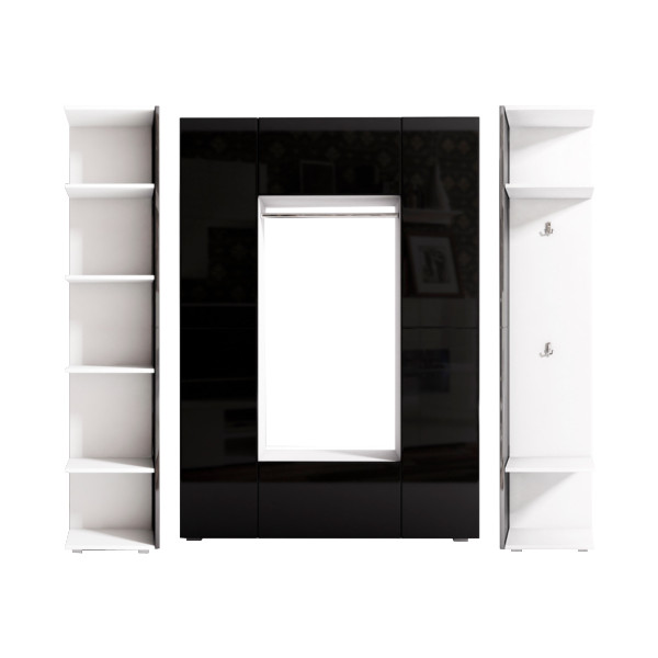 Mueble de recibidor CUBE blanco + espejo