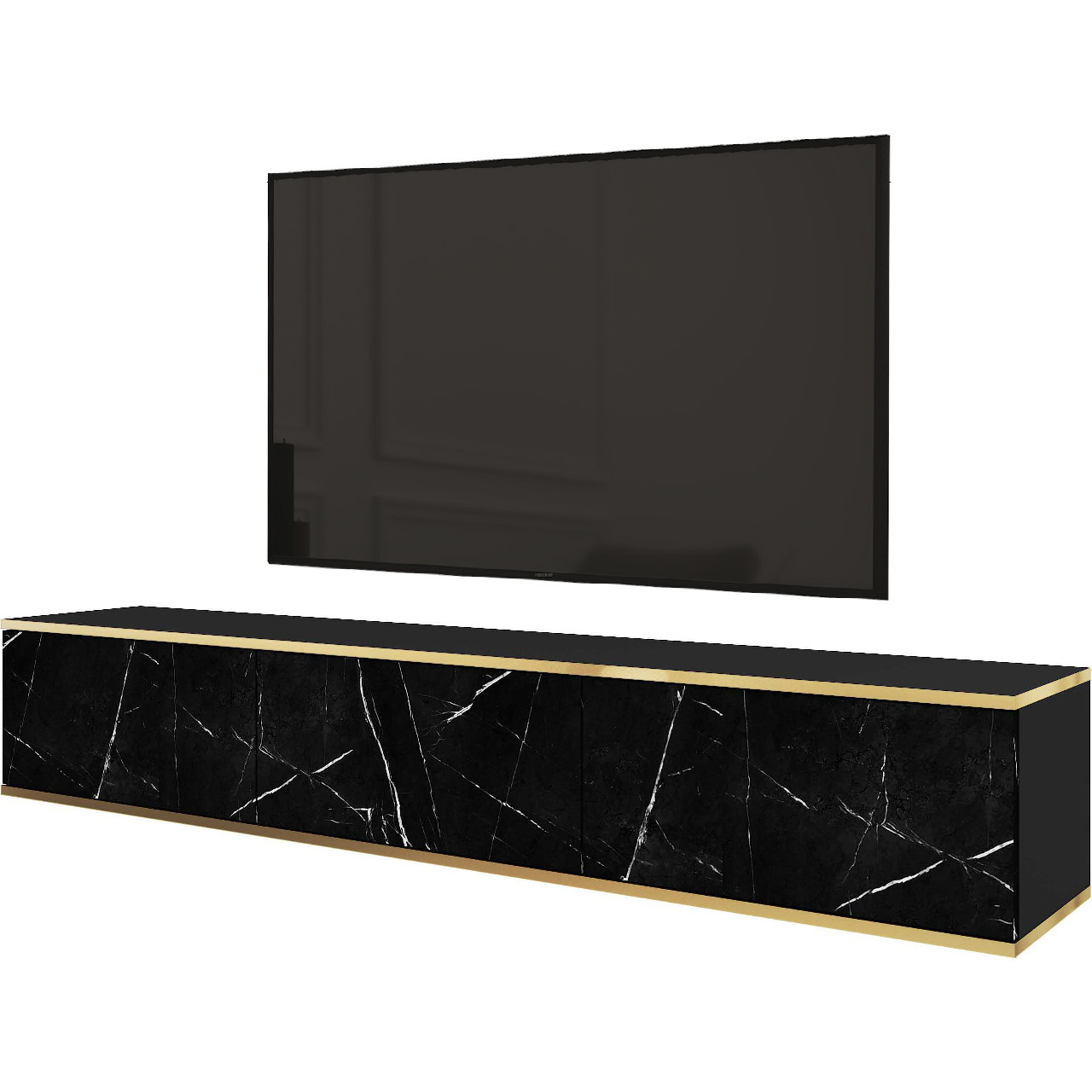 Mueble TV ARA 175 negro mármol